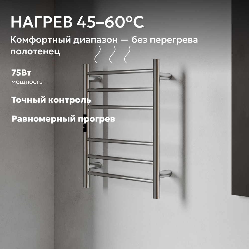 Полотенцесушитель электрический ABBER Standard AH4606 хром