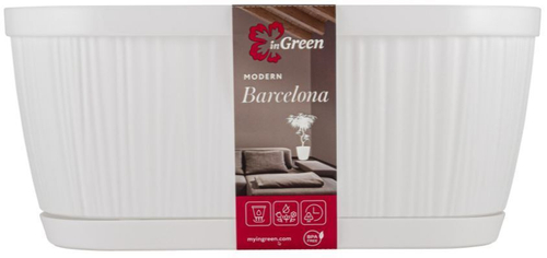 ГОРШОК Д/ЦВЕТОВ BARCELONA ОВАЛЬНЫЙ 2,7Л 275Х145ММ В АССОР-ТЕ