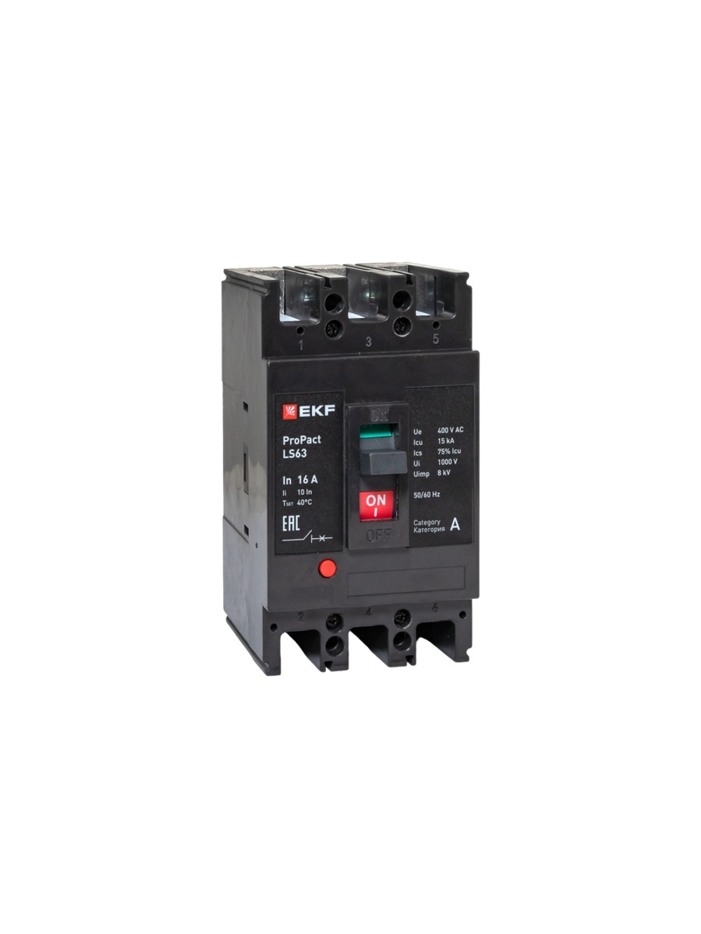 Выключатель автоматический 3п 16А 15кА LS63 ProPact EKF mccb-63-15-3-16-ls