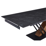 Стол керамический LA ALTA SALVADOR Vik Dark Grey 180-240/90*76, какркас черный/дерево