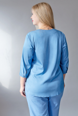 Блузка 1582А, Деним #364Дб091582А