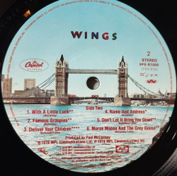 Винтажная виниловая пластинка LP Paul McCartney Wings London Town (Japan 1978) (No Obi) With A Little Luck