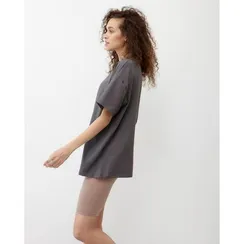 Футболка женская MINAKU: Оversize, цвет графитовый, р-р 44