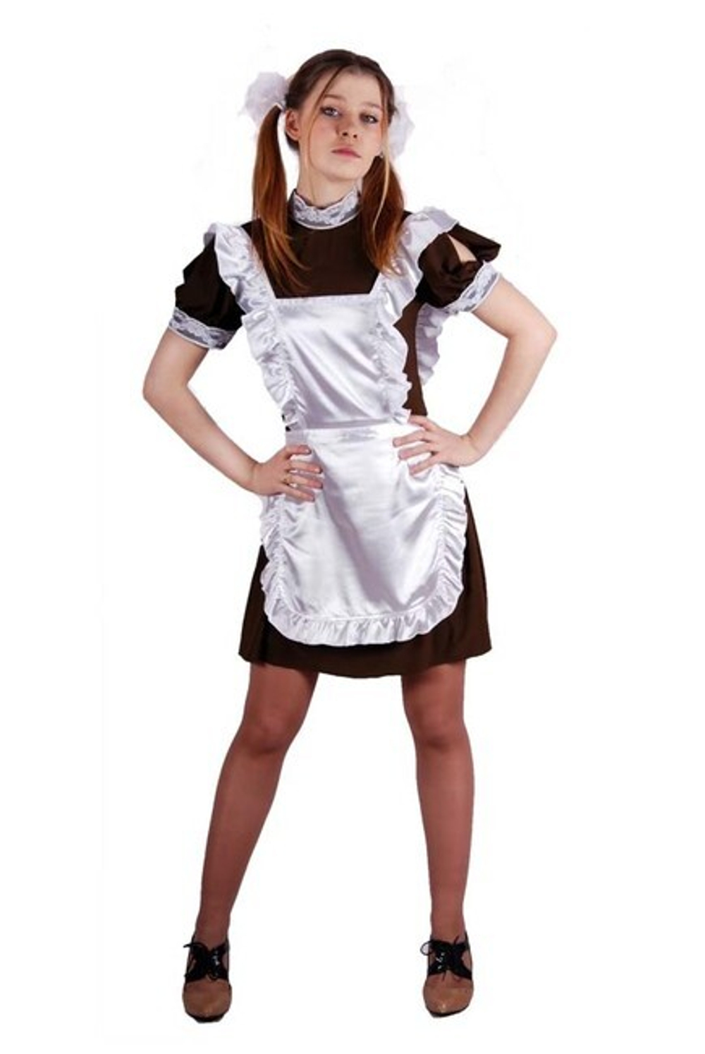 Школьная форма СССР SM (42-44) (Цвет: коричневый с белым)