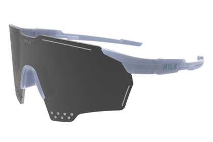 Спортивные очки с диоптриями HILX Gladiator (L) / Shiny Crystal Milky Light Grey / Black Mirror Lens