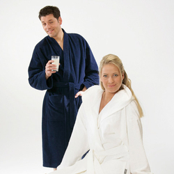 Махровый халат-кимоно 907 синий от Cawö Германия