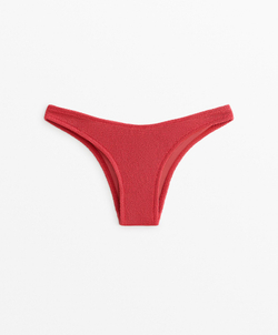 OYSHO Трусы-бикини с U-образным вырезом и средней посадкой, темно-кораллово-розовый