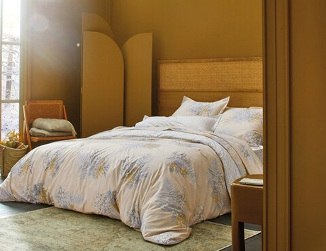 Постельное белье 2 спальное евро Blanc des Vosges Mimosas Lin