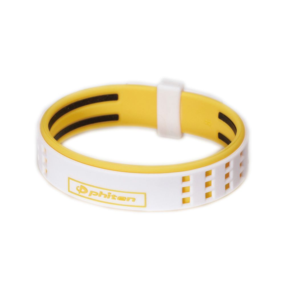 Браслет двойной PHITEN RAKUWA BRACELET DUO (бело-желтый)