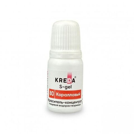 Краситель S-gel "KREDA" 80 коралловый 10 мл