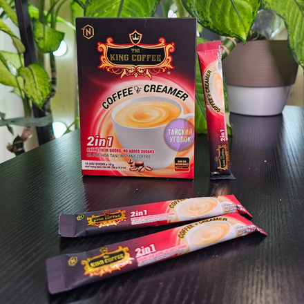 Кофе растворимый 2в1 King Coffee Creamer Вьетнам 15 пакетиков по 10 гр
