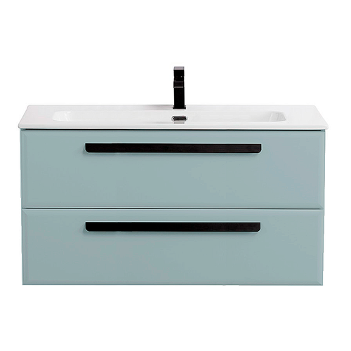 Тумба с раковиной Cezares ECO-CER-N-1200-2C-SO-GAO-P+CZR-8073-120 Серо-голубая матовая