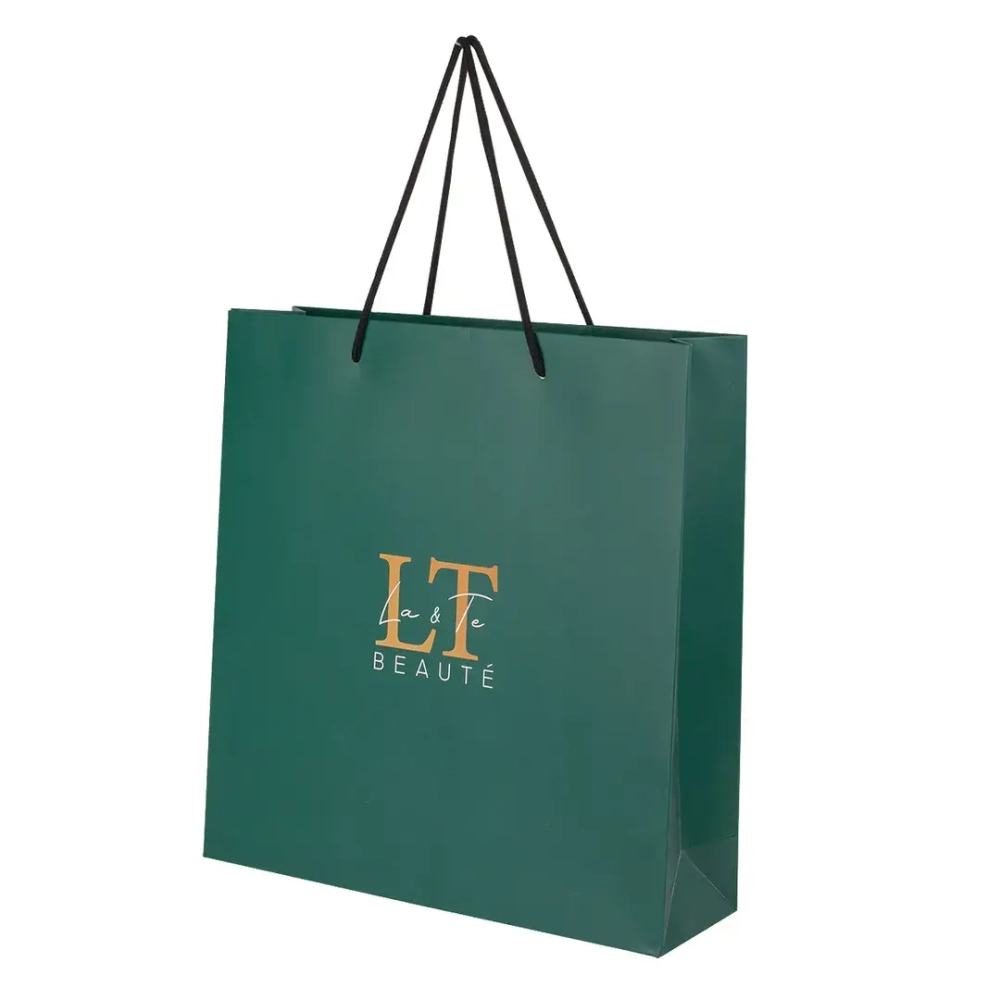 Пакет бумажный упаковочный изумрудный 33.5*32*9.5cm La and Te Kit LT-B2(emerald)