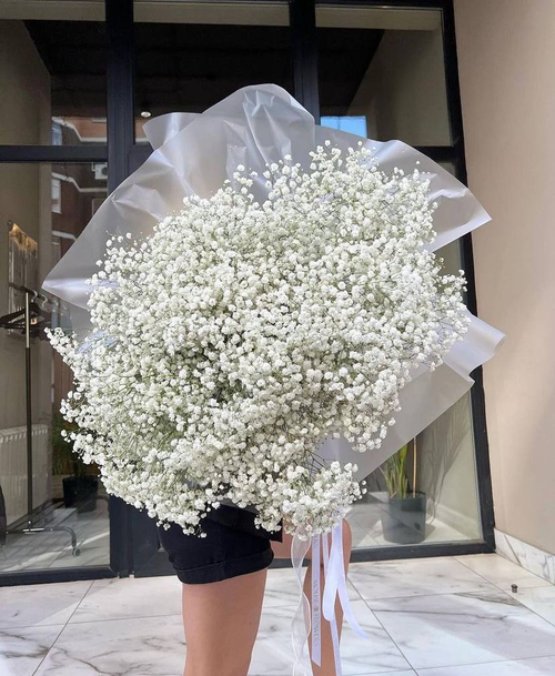 Букет из белой гипсофилы "Pastel Dream"