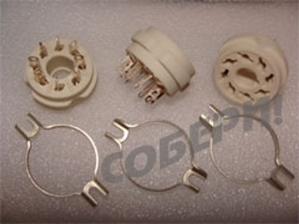 ПЛ8-2К панель ламповая керамическая 8-штырьковая для КT88, EL34, 6550, 6H8C, 6C4C, 6H9C, 6П3C, 5Ц3С купить