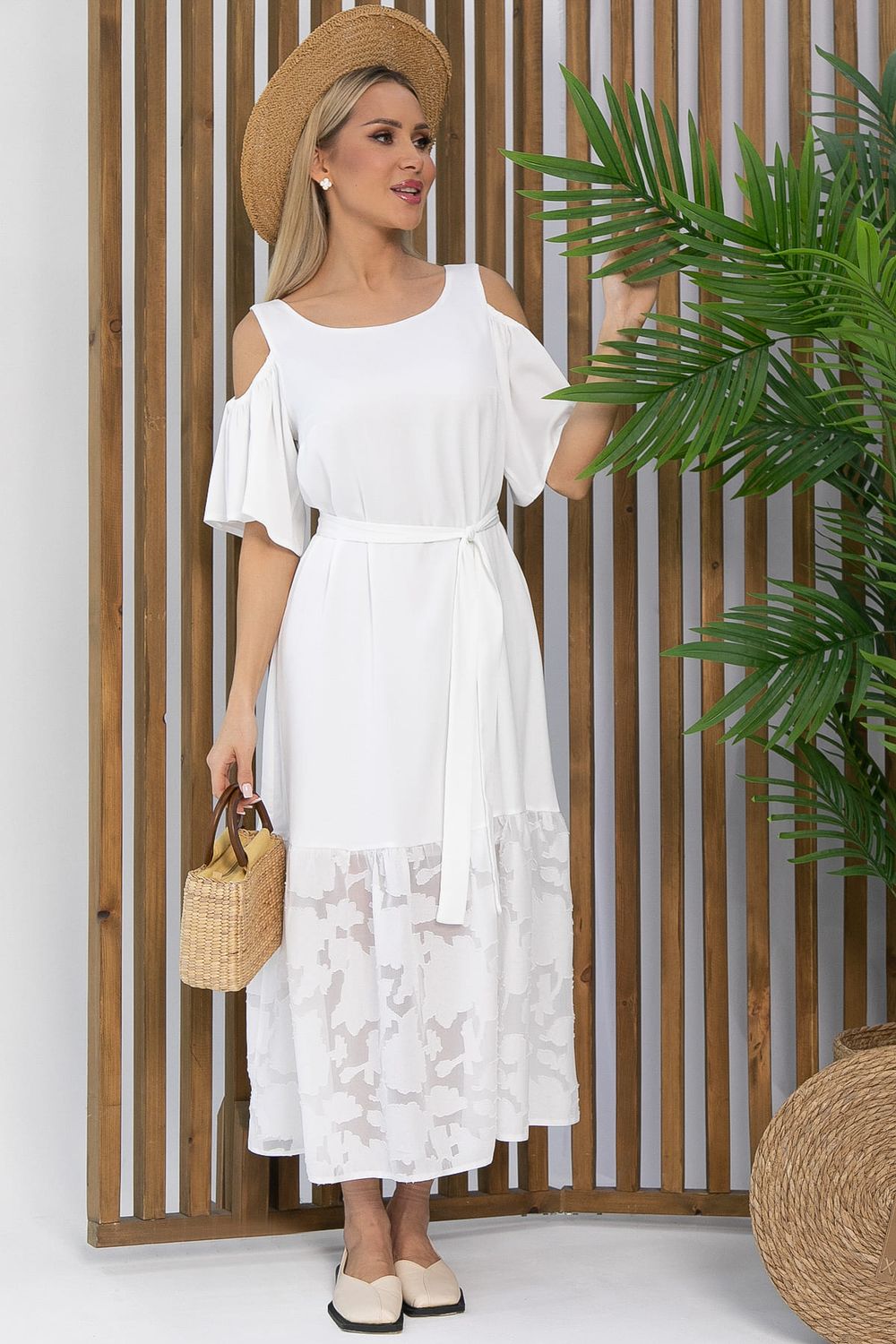 Платье Разбивая сердца (белое) П13350-7М LT Collection