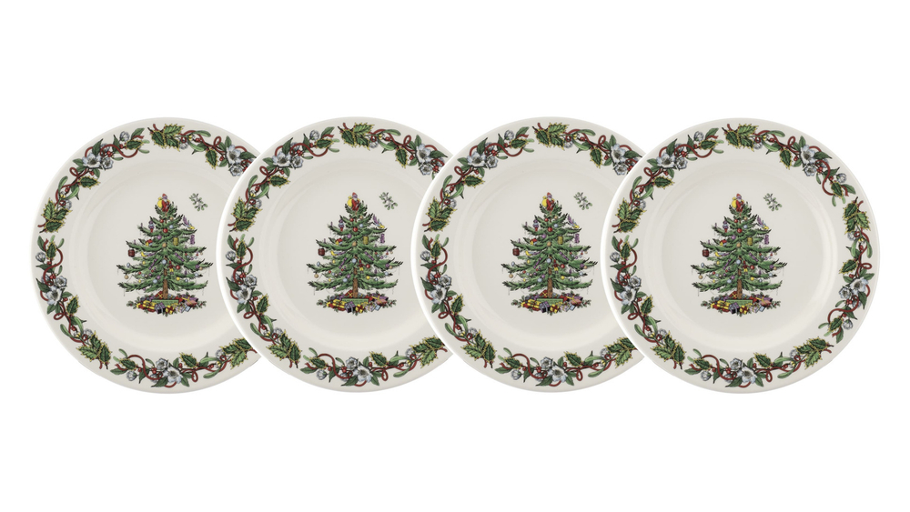 Набор тарелок обеденных 4шт 27см Spode Рождественская ель Эксклюзив