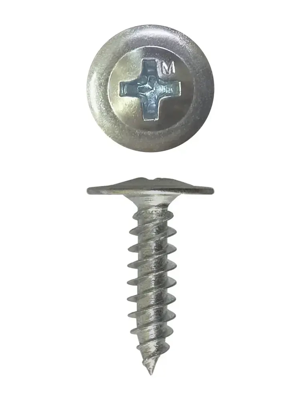 Саморез Daxmer 4,2х16 c прессшайбой острый белый цинк (1кг - 550 шт)