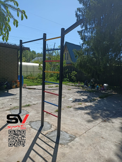 Монтаж уличной шведской стенки Sv Sport (3 вертикальных столба)