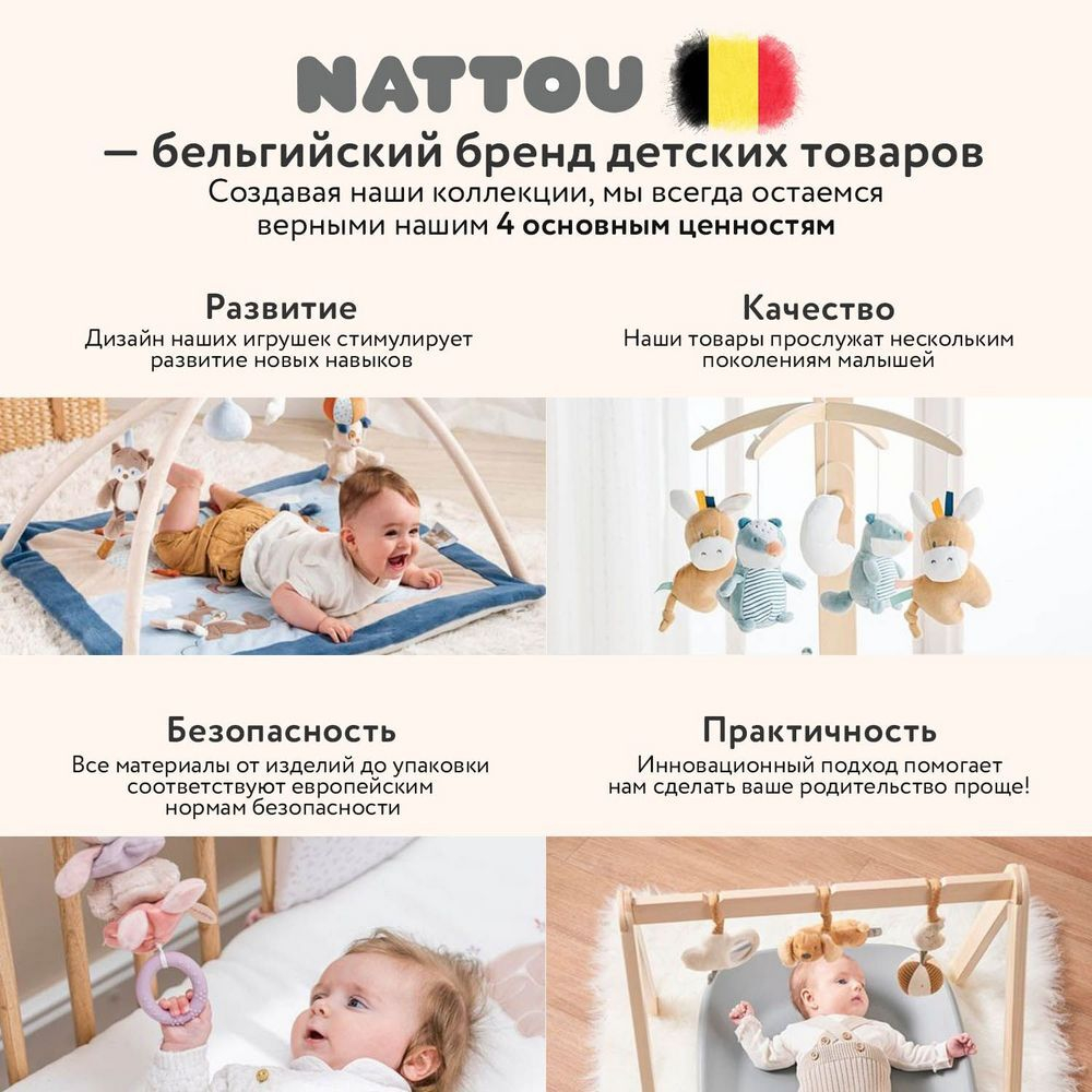 Качалка детская Nattou FELIX & LEO Ослик 595216