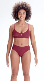 Эко-трусы в мелкий рубчик Eco-wear (Размер: M-L) (Цвет: бордовый)