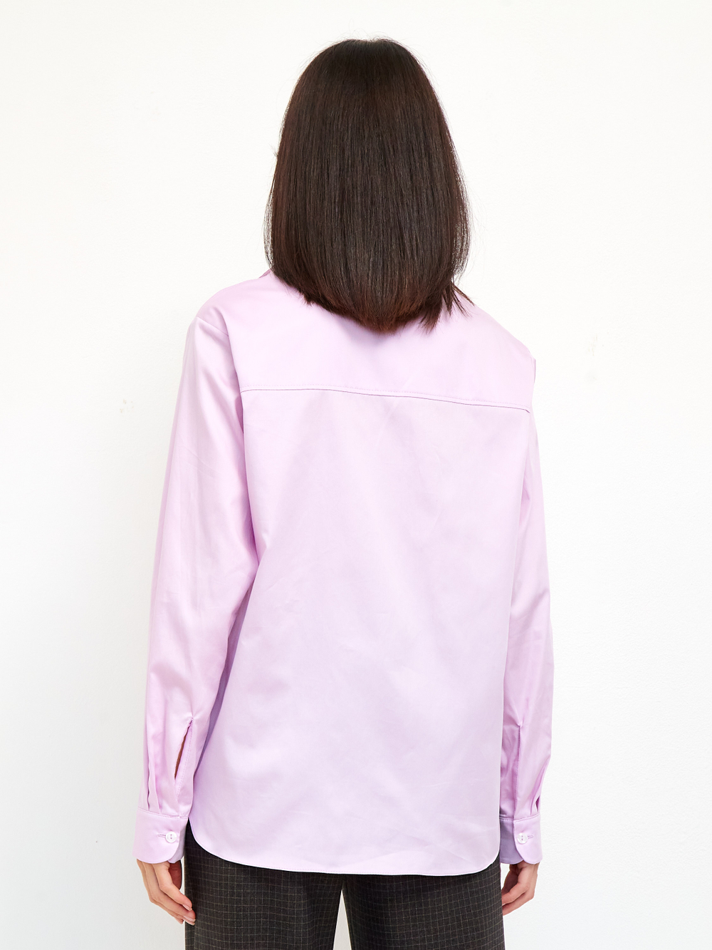 Рубашка 22954 розовый сатин