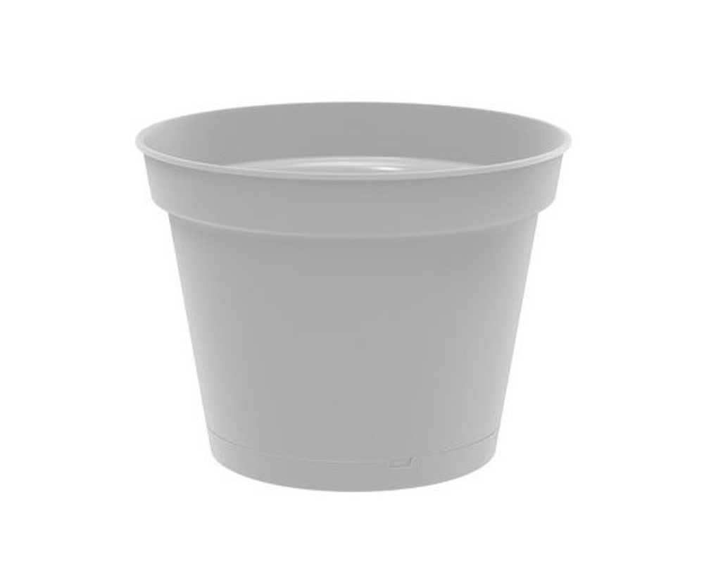 Горшок для цветов с поддоном Wave , 2,5 л, d 17,5 см, серый