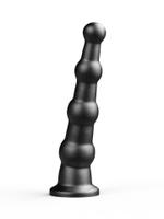 Анальная пробка LOVETOY с изгибом, платиновая, на присоске