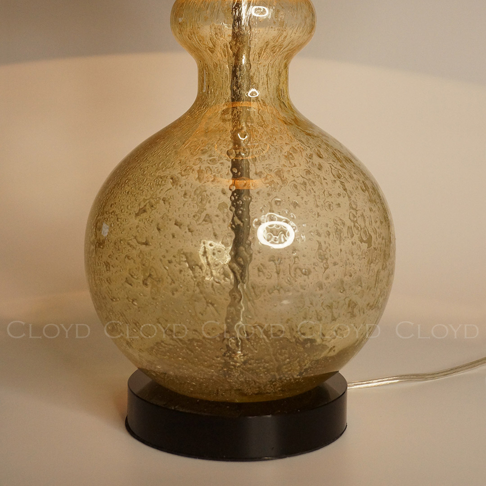 Настольная лампа Cloyd TAMPLIERA T1 / выс. 72 см - латунь - янтарн. стекло (арт.30126)