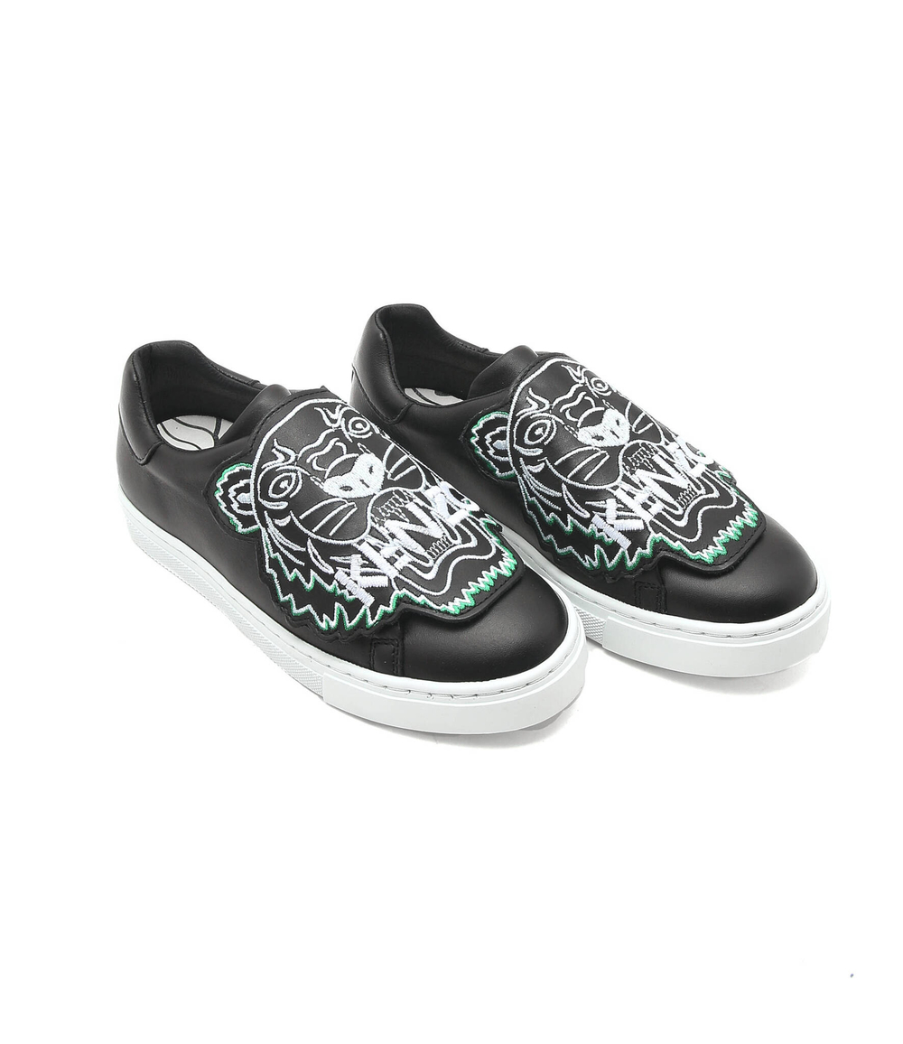 Кожаные кроссовки KENZO KIDS - черный(K59055)