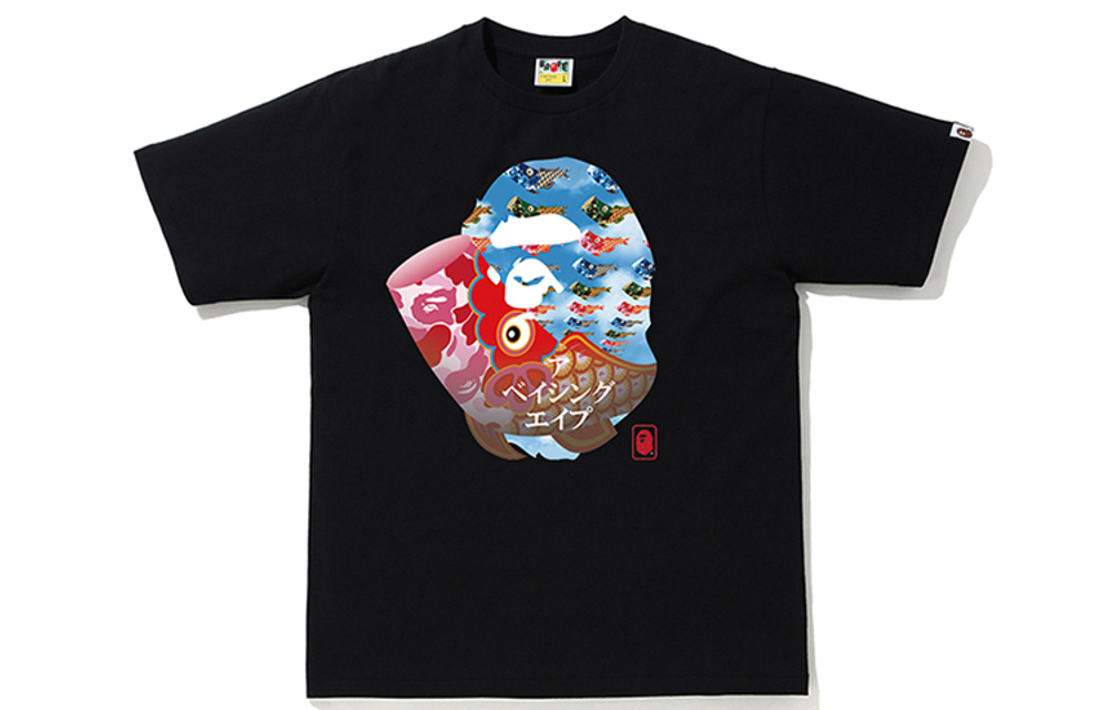 A Bathing Ape Children S Day Tee черный розовый