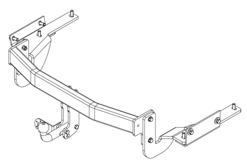 Фаркоп для Toyota Highlander 2014-2020 Тип шара: A. Нагрузки: 2200/120 кг, TY 45