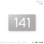 Номер на дверь 141, табличка на дверь для офиса, квартиры, кабинета, аудитории, склада, голубой 120х70 мм, Айдентика Технолоджи