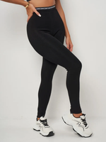 Леггинсы с мехом на резинке теплые бесшовные