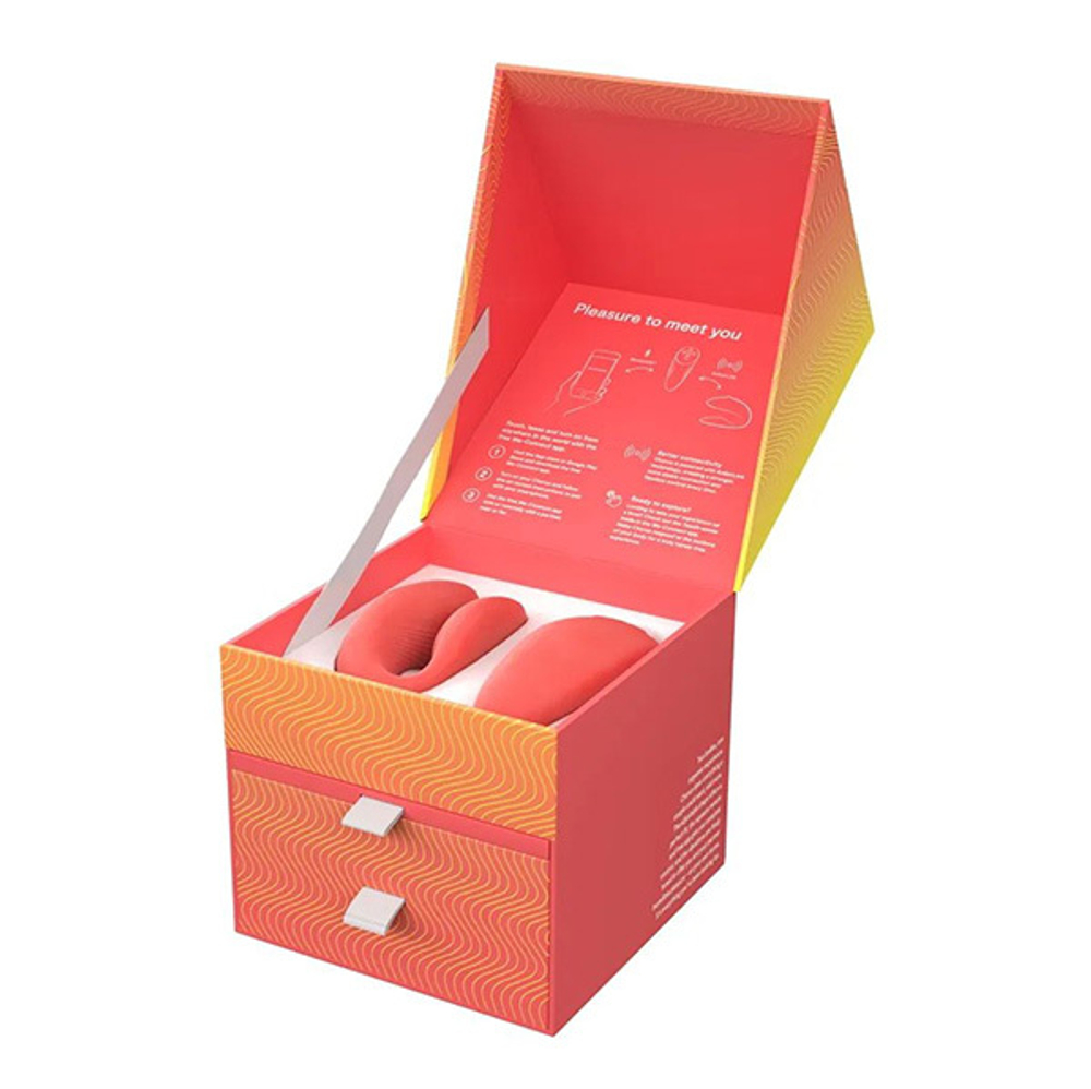 Коралловый вибратор 7,8см для пар We-Vibe Chorus Crave Coral SNHR5SGA