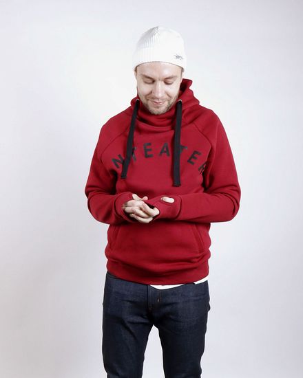 Толстовка ANTEATER hoodie-bordo