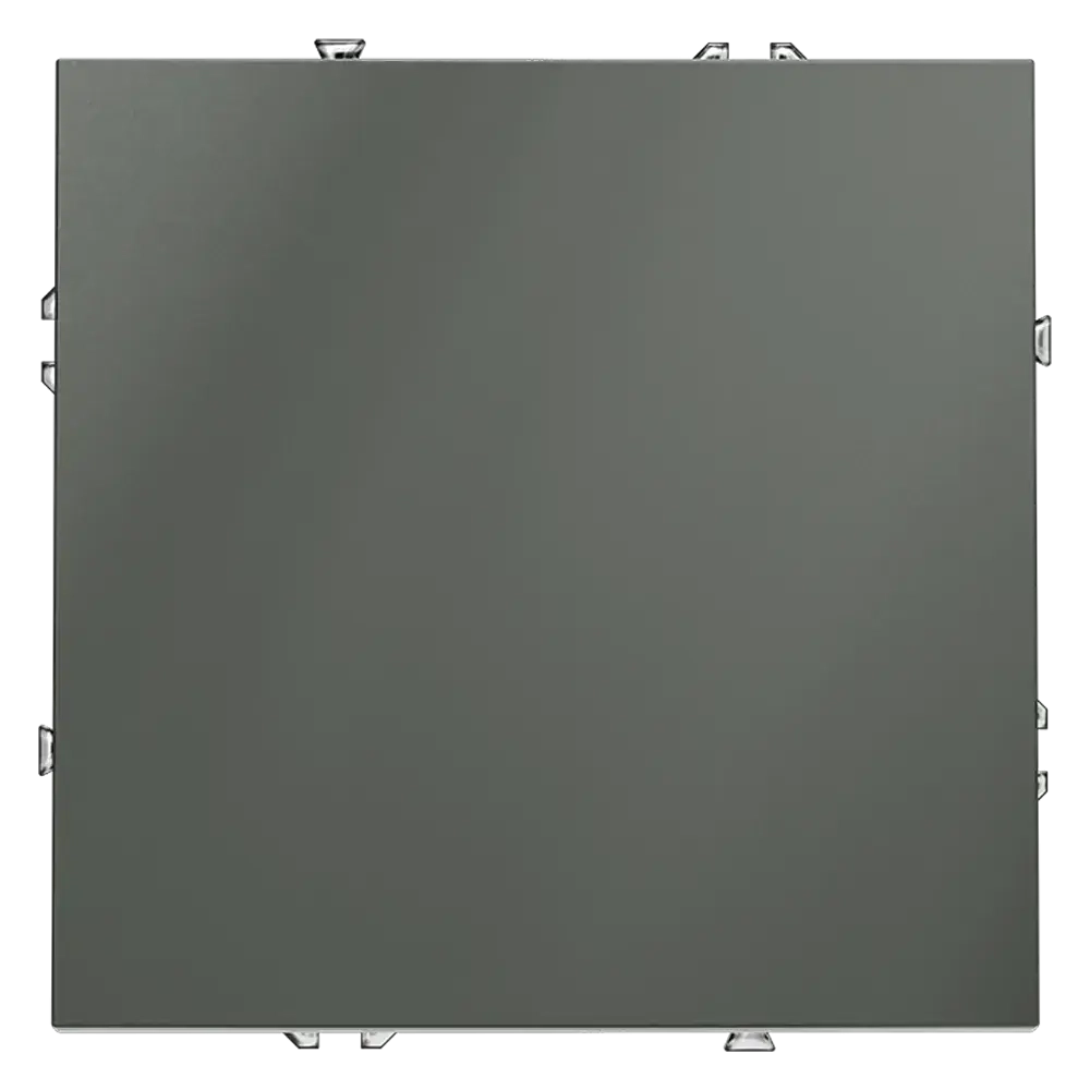 Выключатель встраиваемый VOLTUM S70 одноклавишный 10А, (титан)