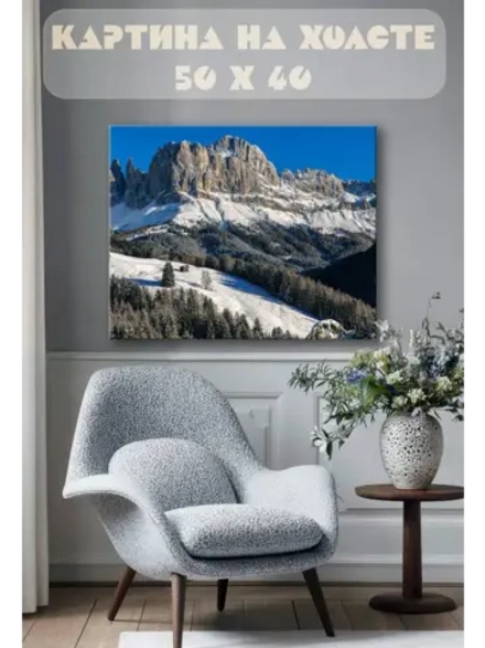 Картина на стену 40 X 50 Снежный пейзаж