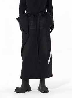 Джинсовая юбка BLIND Multilayered Denim Long Skirt