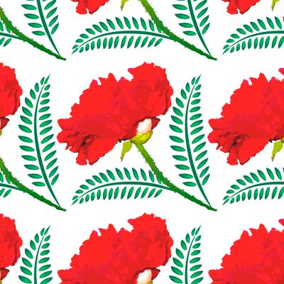 Красные маки на белом фоне