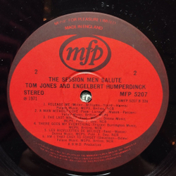 Винтажная виниловая пластинка LP The Session Men The Session Men Sing Hits Made Famous By Tom Jones and Engelbert Humperdinck (UK 1973)