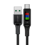 C7-04 USB-A to USB-C zinc alloy charging data cable with display