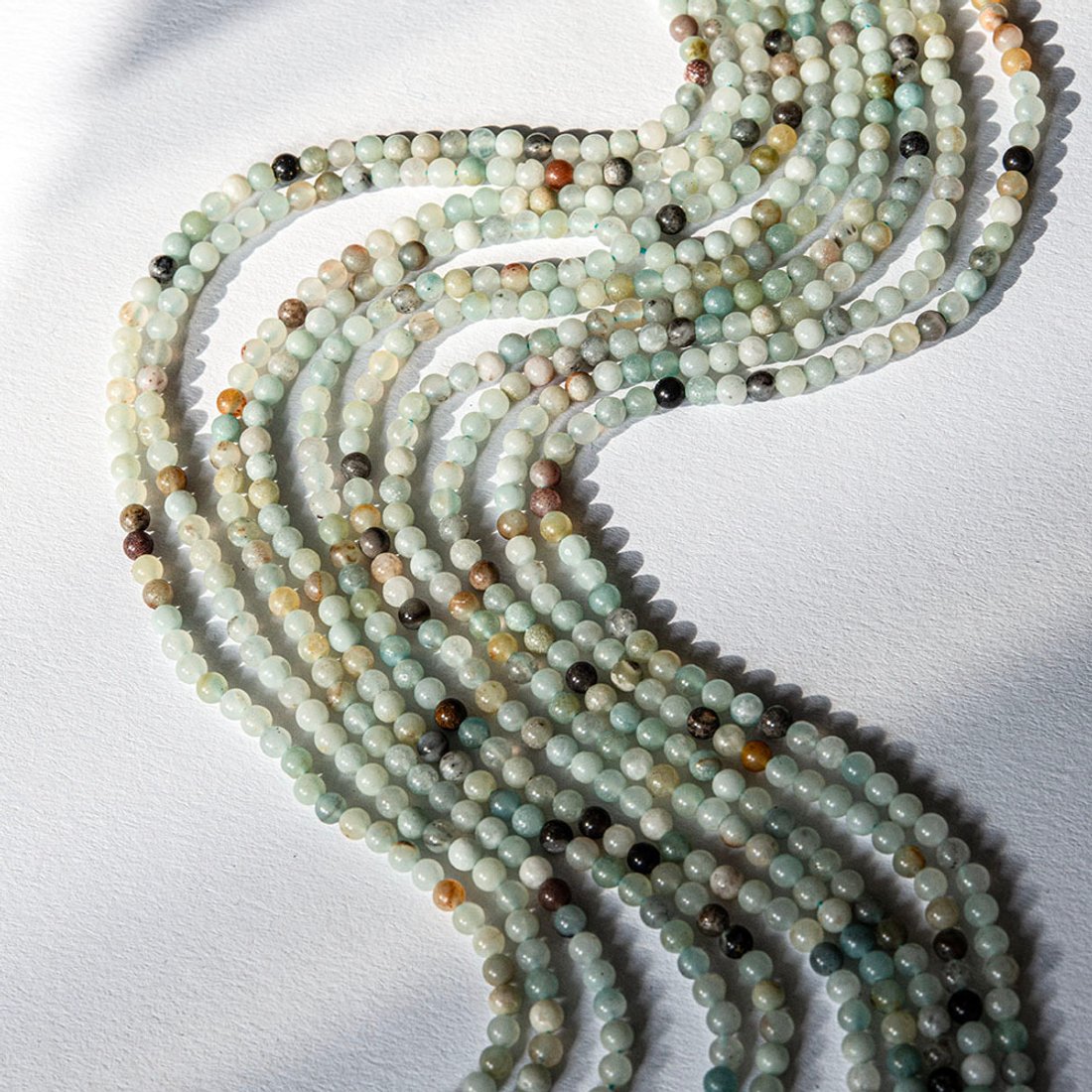 Амазонит с кварцем натуральный, 3,1мм, шар