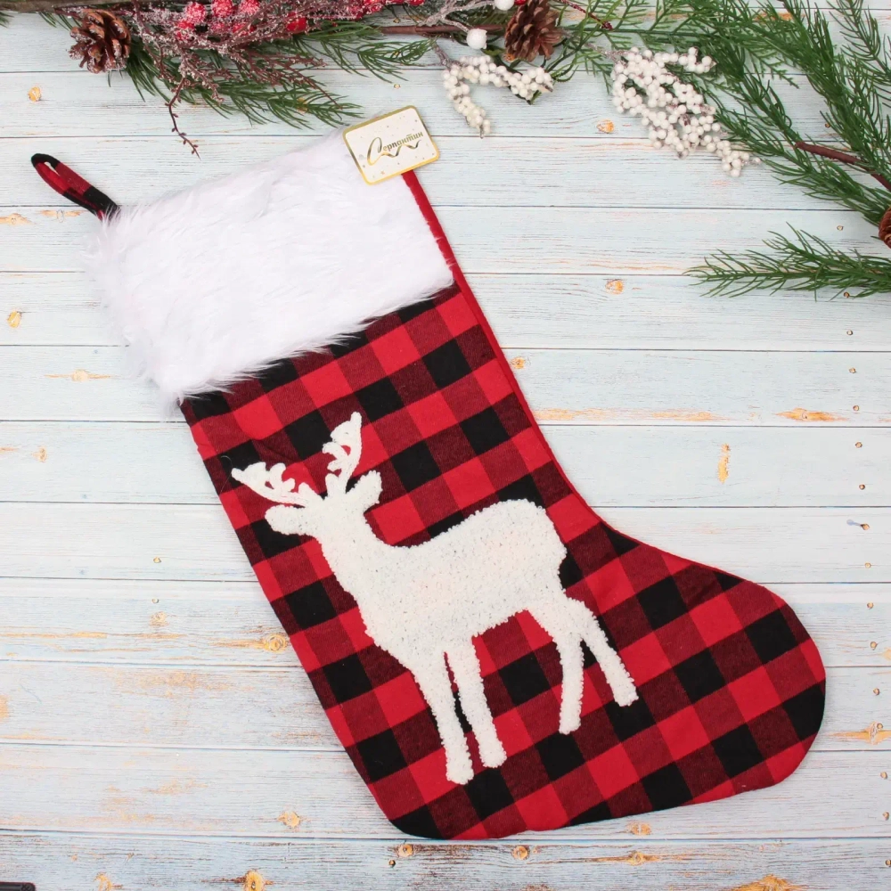 Носок новогодний «Сказочный переполох» 50*20 см, в ассортименте