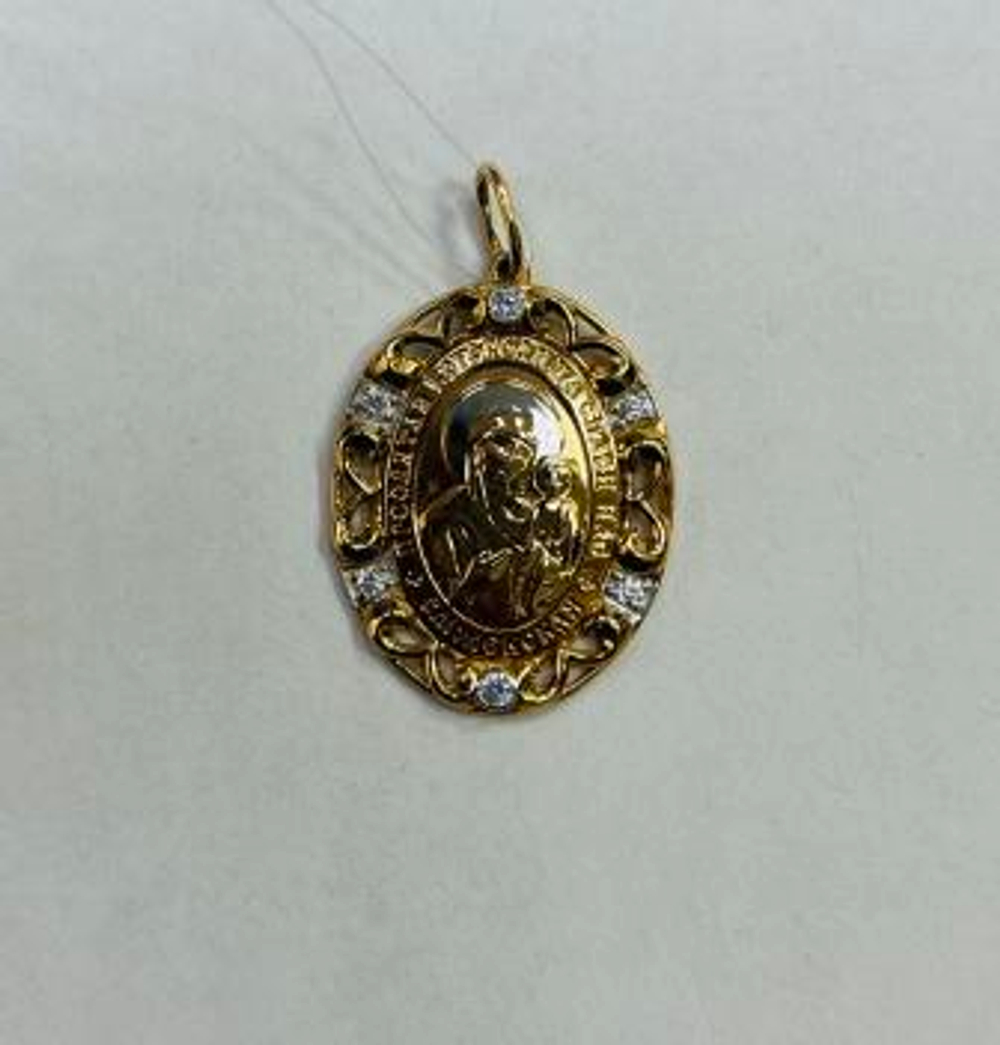 Подвеска из золота с фианитами