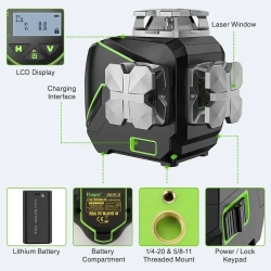 Лазерный уровень Huepar S03CG 360
