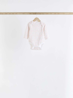 Боди с длинным рукавом для малышей Next K79-554, 7 шт., Белый, Розовый