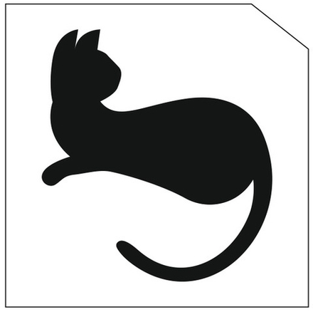 Трафарет для блеск-тату 6*6 кошка 184К