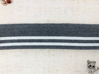 Подвязы трикотажные, ш. 6 см, L 120 см, серый