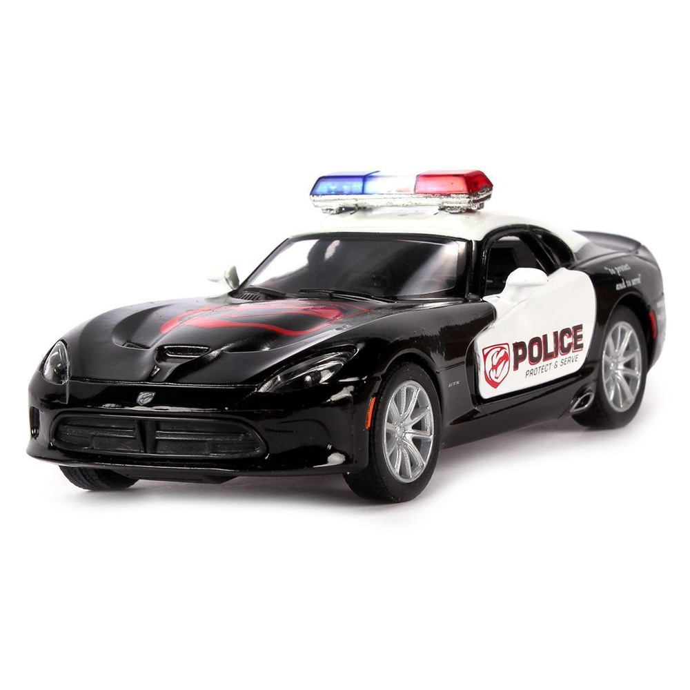 Модель ин. мет. "2013 SRT Viper GTS Police" открыв. двери KT5363DP (Kinsmart)